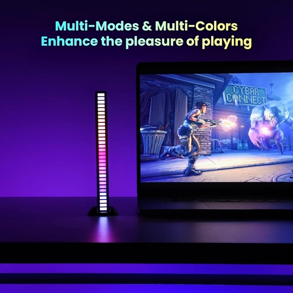 NEW LitezAll Portable Rechargeable Sound Activated 17 Color Changing Light Bar - Picture 9 of 11